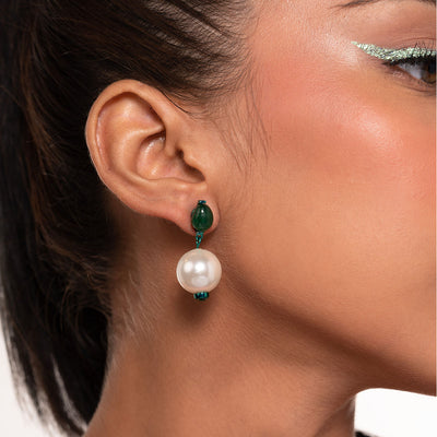 Zeenat Mismatched Pearl Earrings - Isharya | Modern Indian Jewelry