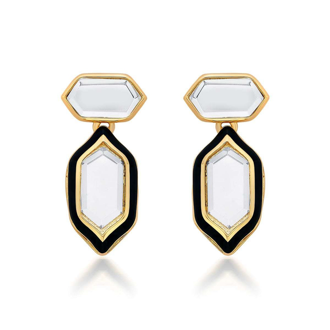 Amina Mirror Stud Earrings