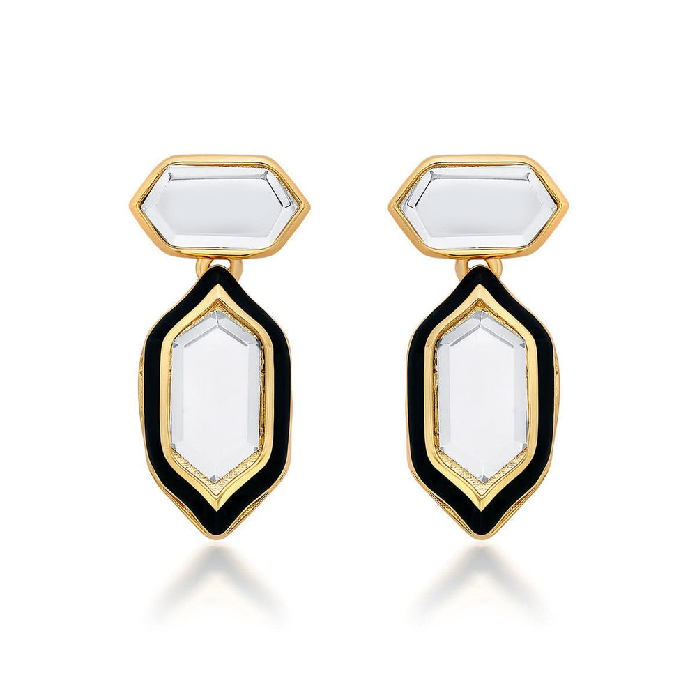 Amina Mirror Stud Earrings