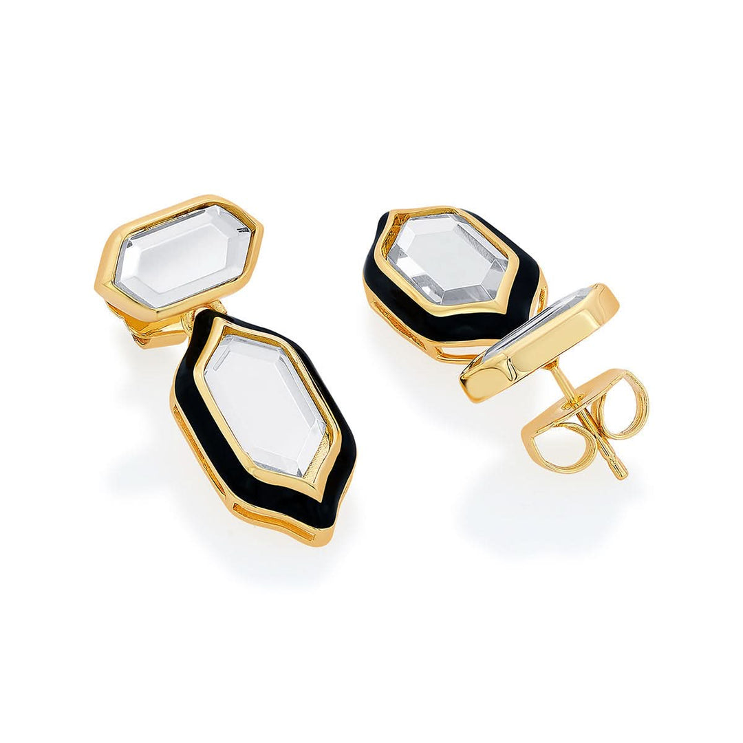 Amina Mirror Stud Earrings