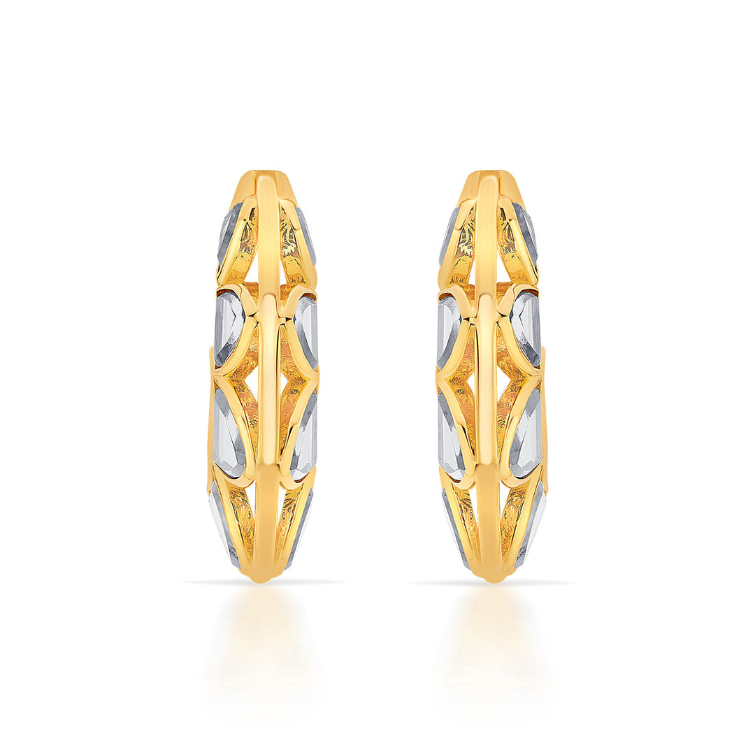 Amara Sculpted Flower Hoop Earrings