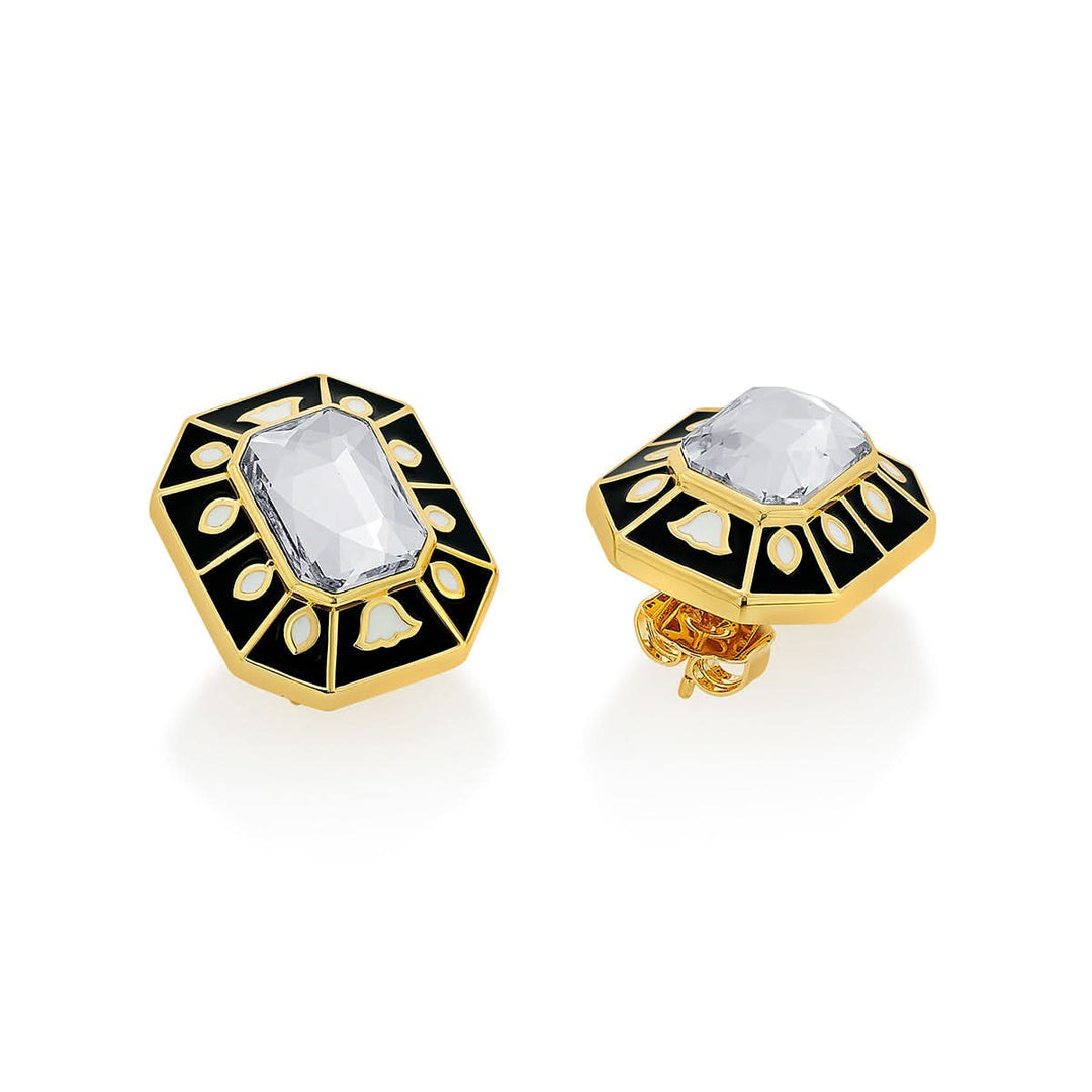 Dia Mirza Blaze Crystal Enamel Studs