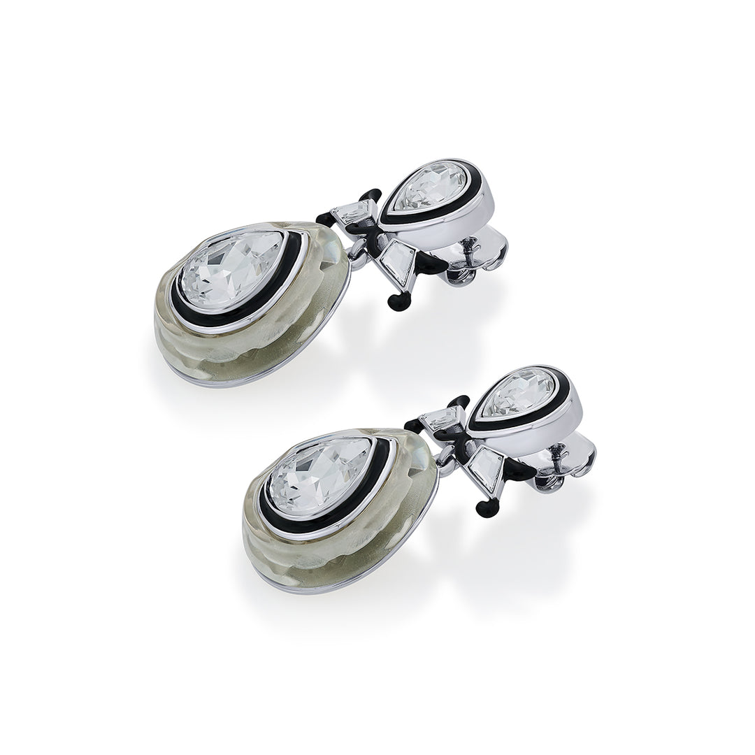 Bougie Infinity Cut Crystal Drop Earrings