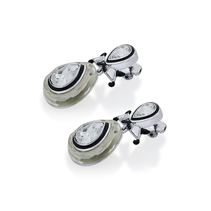 Bougie Infinity Cut Crystal Drop Earrings