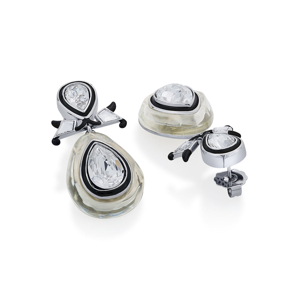 Bougie Infinity Cut Crystal Drop Earrings