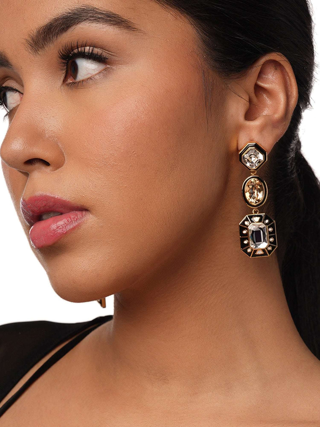 Vidya Balan Blaze Multi Crystal Dangler Earrings