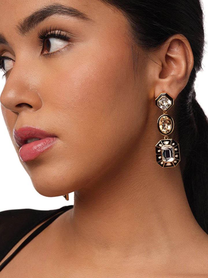 Vidya Balan Blaze Multi Crystal Dangler Earrings