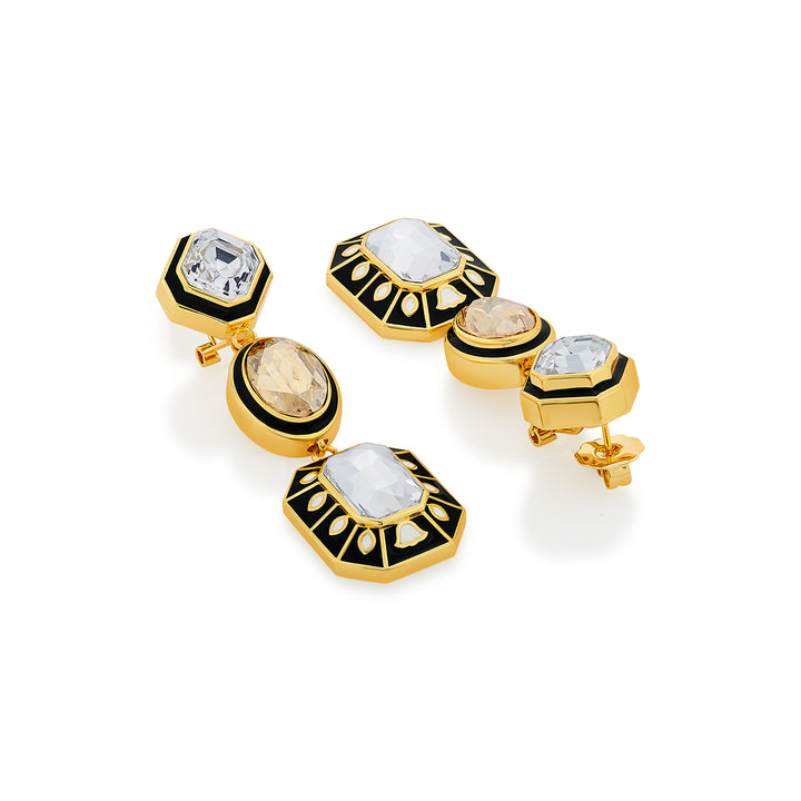 Blaze Multi Crystal Dangler Earrings