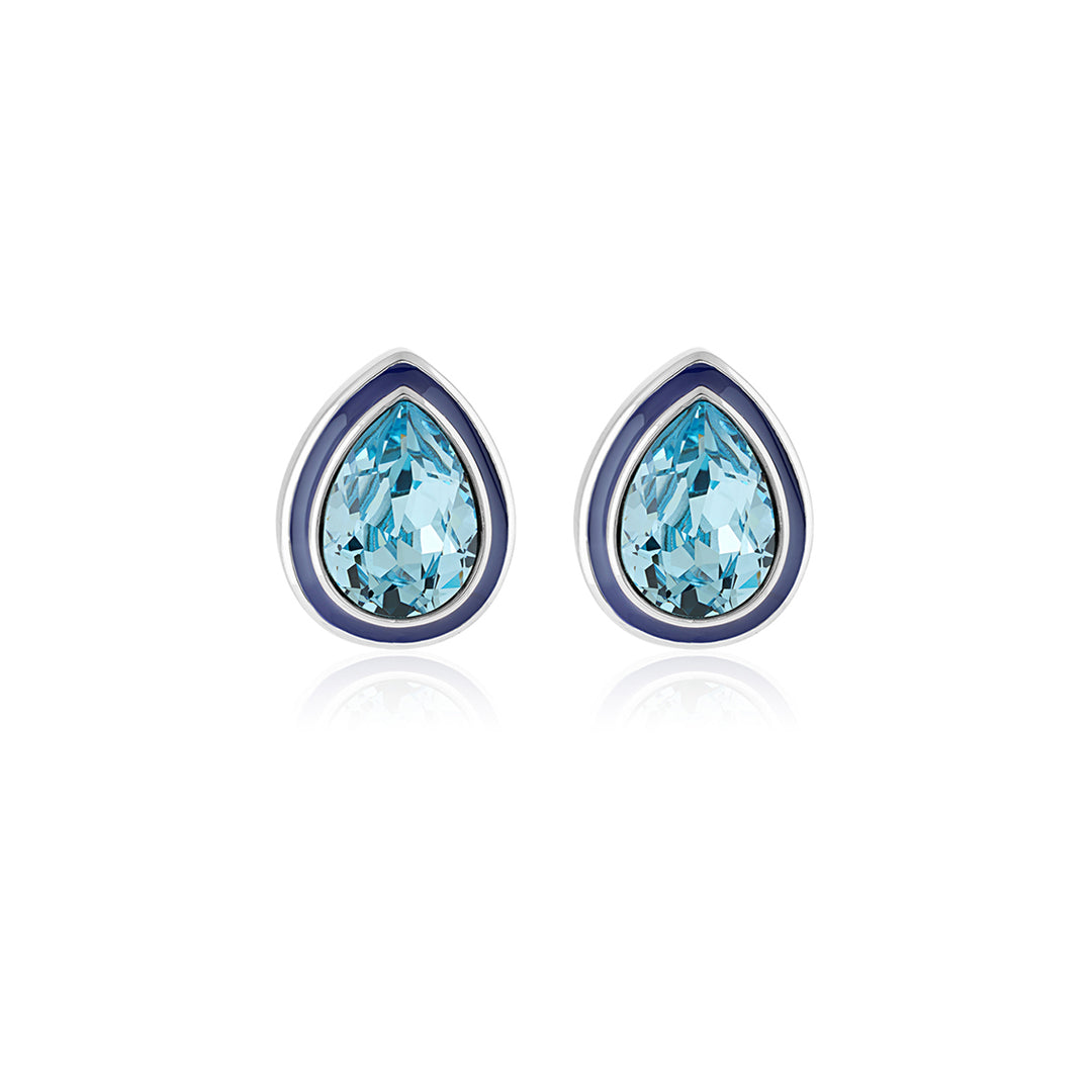 Aquamarine Bold Bling Earrings