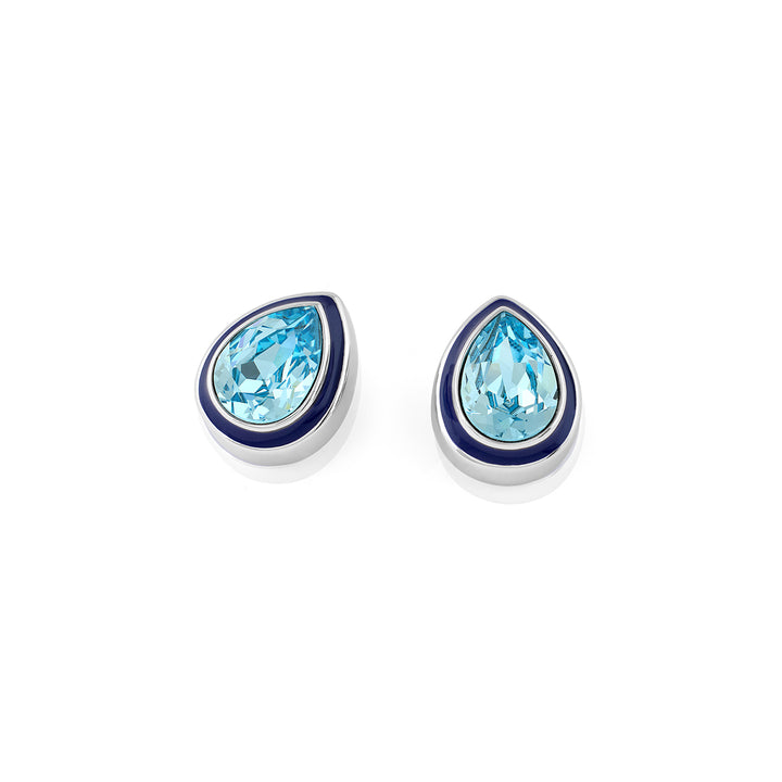 Aquamarine Bold Bling Earrings