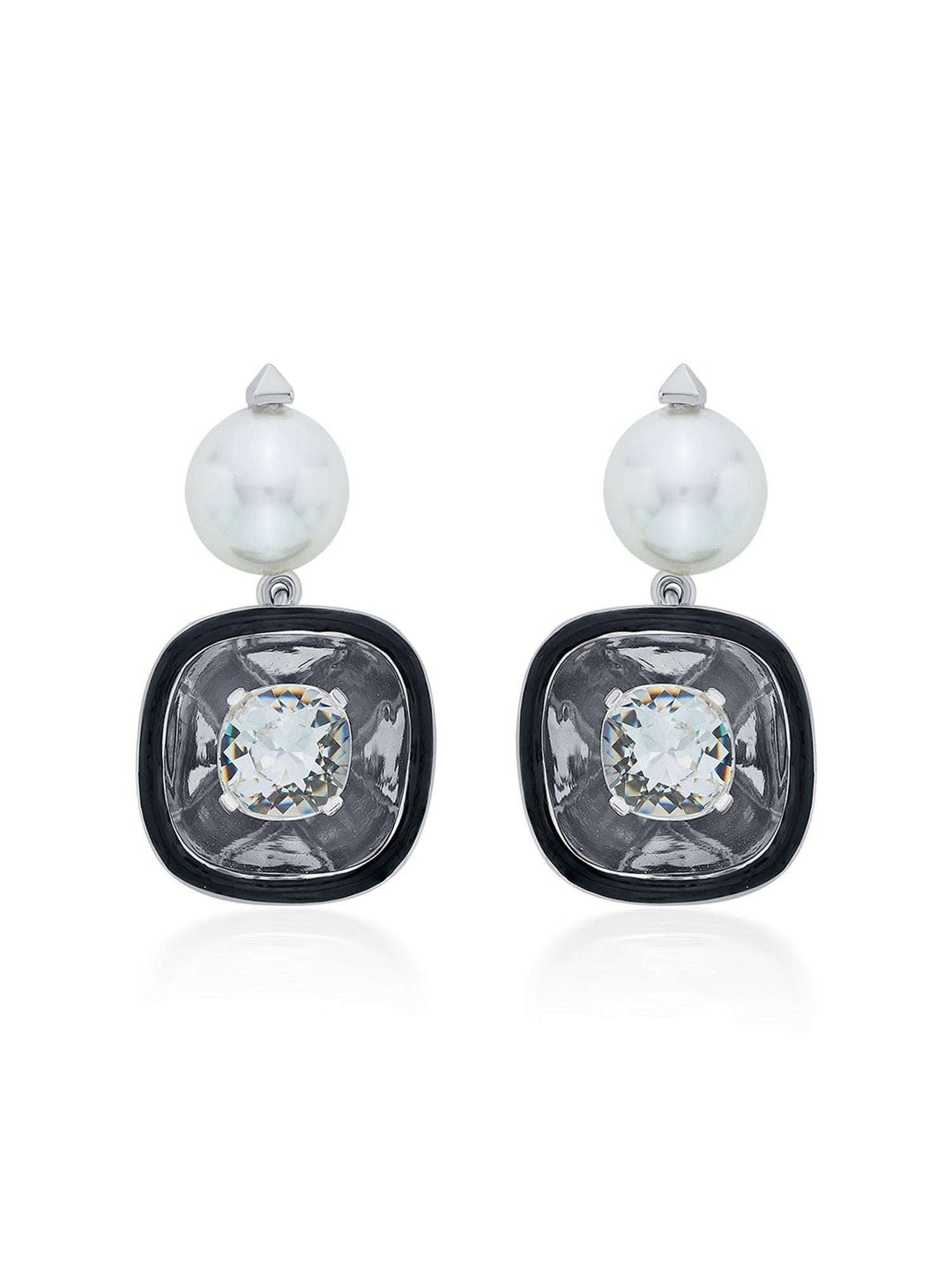 Larissa D'sa Bougie Glory Wrap Crystal & Pearl Earrings