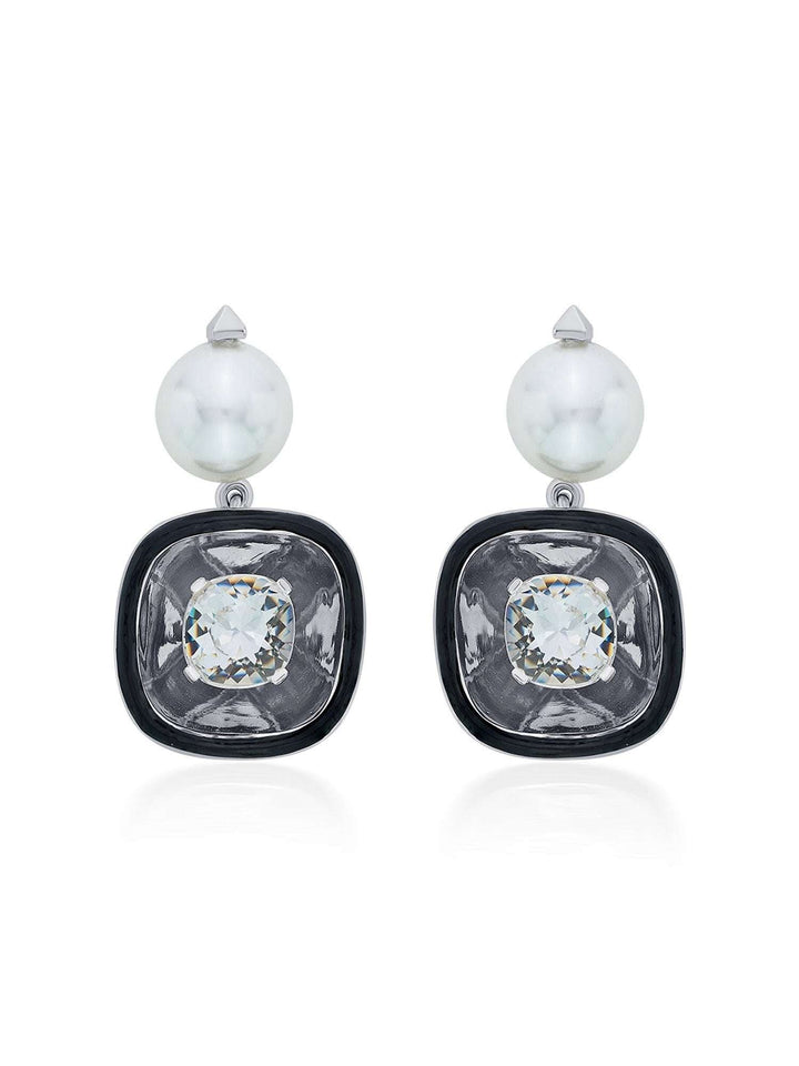 Larissa D'sa Bougie Glory Wrap Crystal & Pearl Earrings