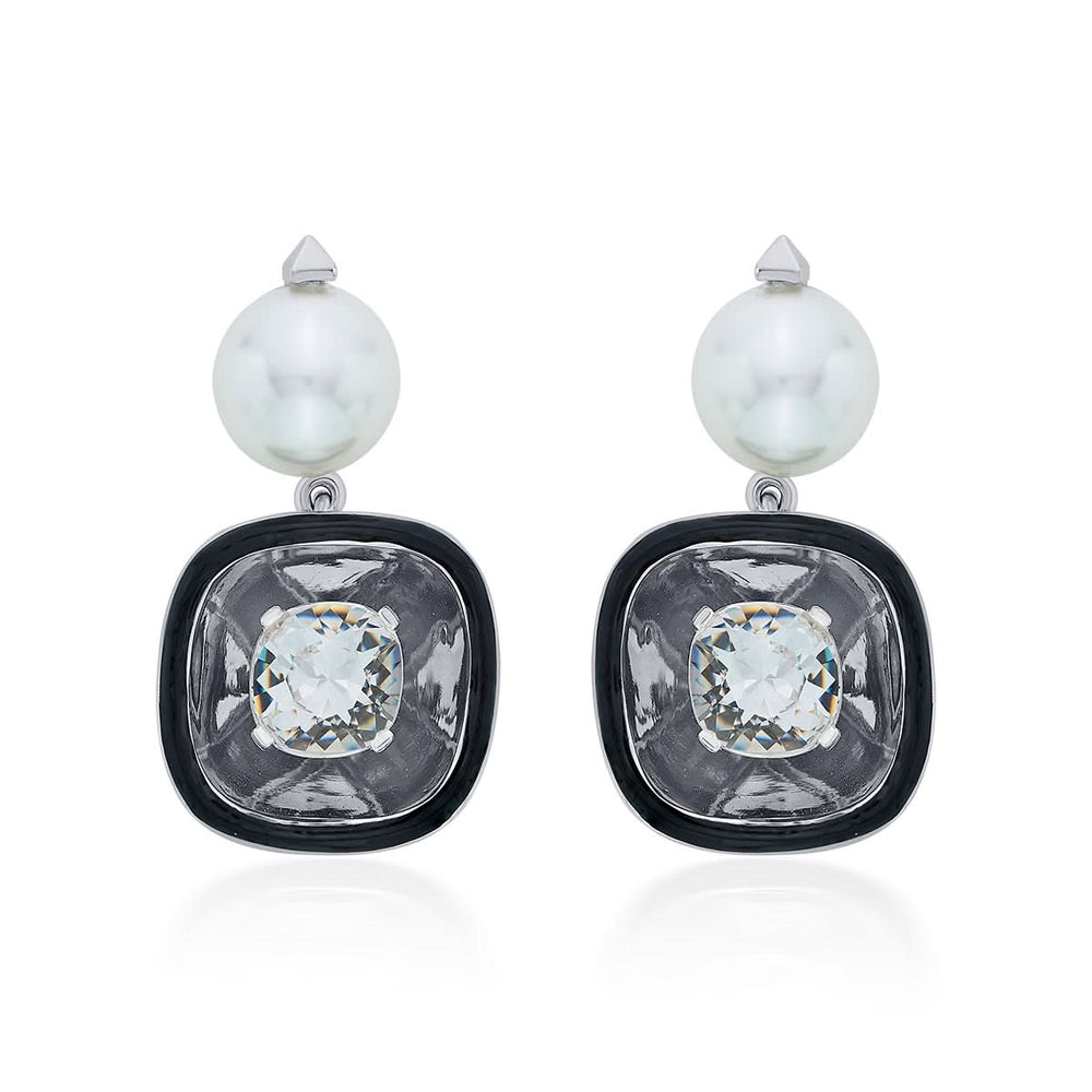 Larissa D'sa Bougie Glory Wrap Crystal & Pearl Earrings