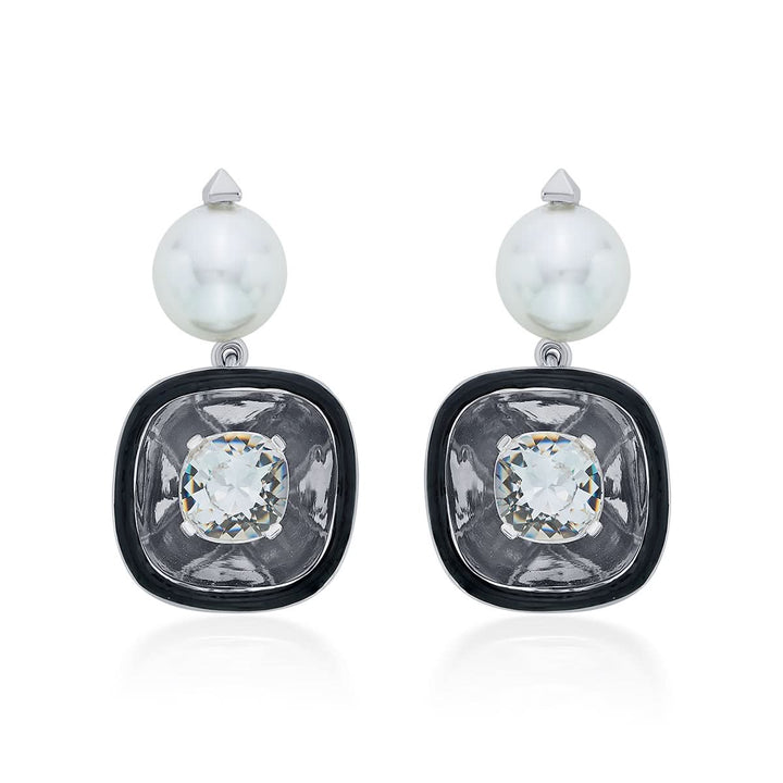 Larissa D'sa Bougie Glory Wrap Crystal & Pearl Earrings