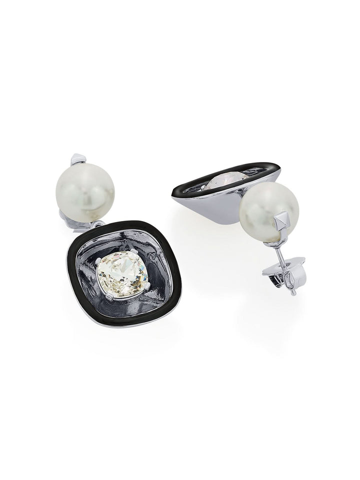 Larissa D'sa Bougie Glory Wrap Crystal & Pearl Earrings