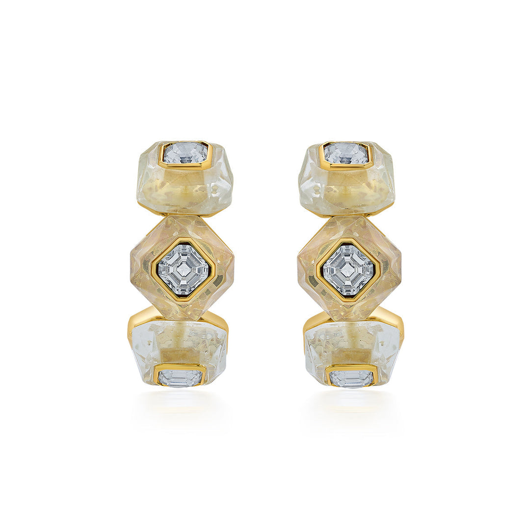 Bougie Infinity Cut Crystal Hoops