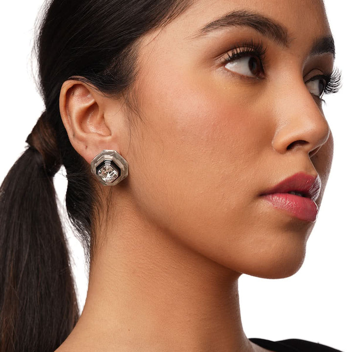 Sanya Malhotra Bougie Infinity Cut Crystal Studs