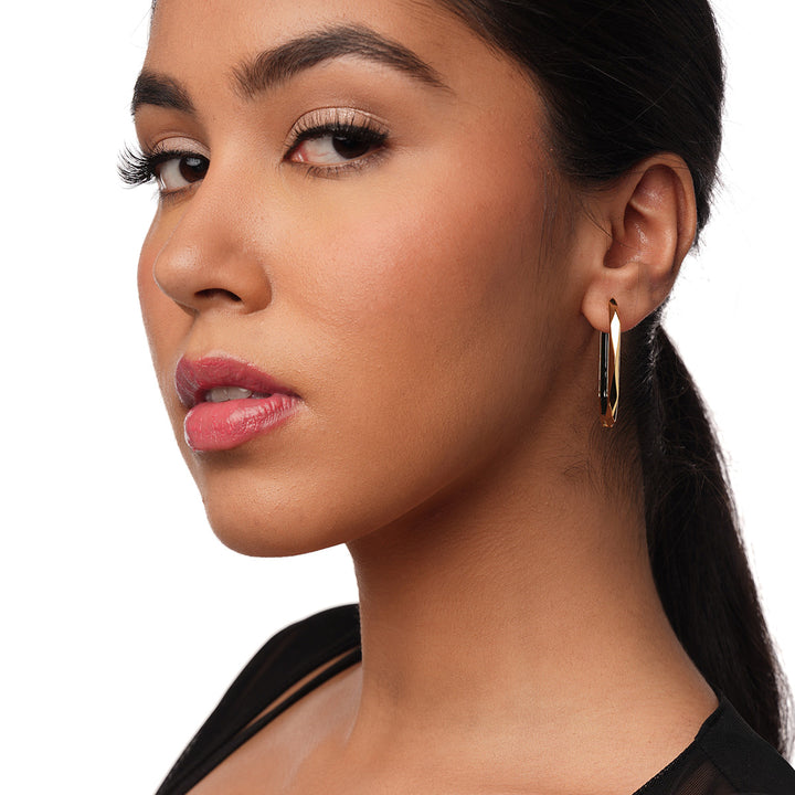 Bling Infinity Cut Geometric Hoops