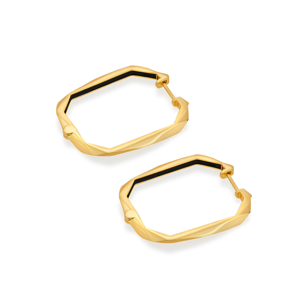 Bling Infinity Cut Geometric Hoops