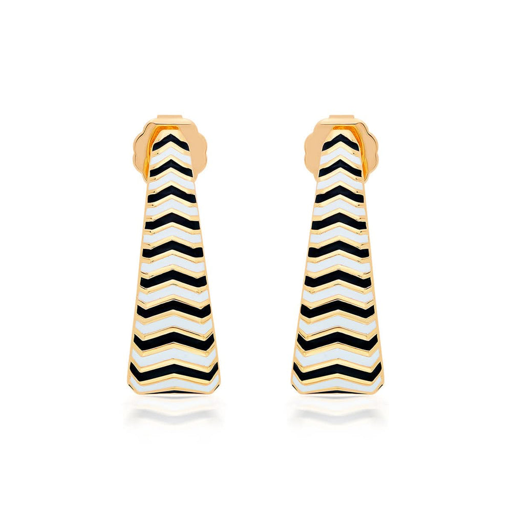 Malvika Sitlani Chevron Oblong Enamel Hoops