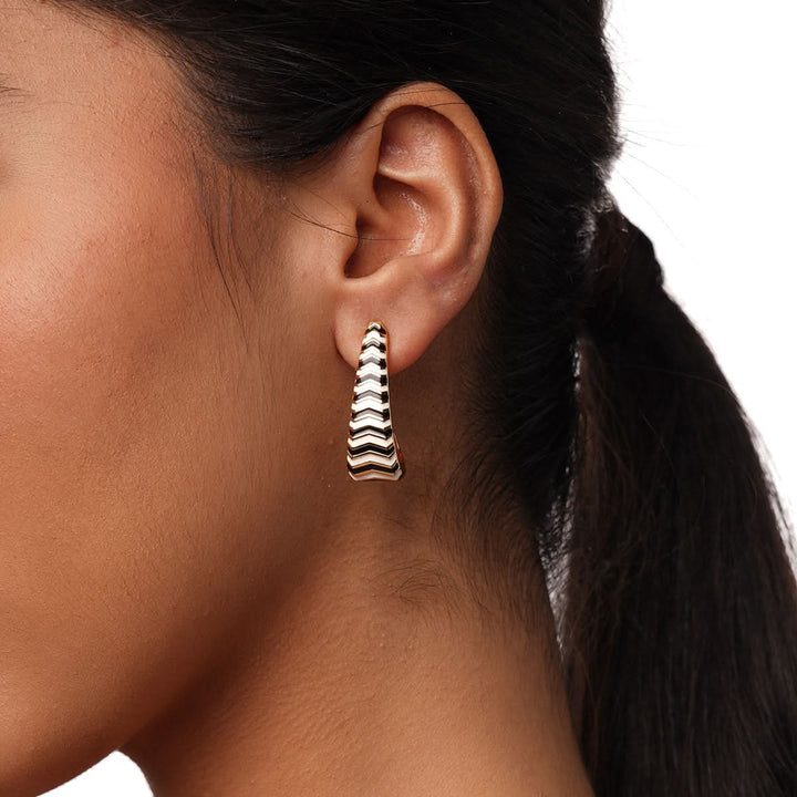 Malvika Sitlani Chevron Oblong Enamel Hoops