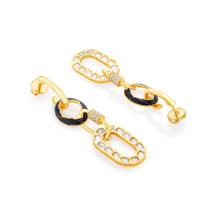 Sliving Link Earrings - Isharya | Modern Indian Jewelry