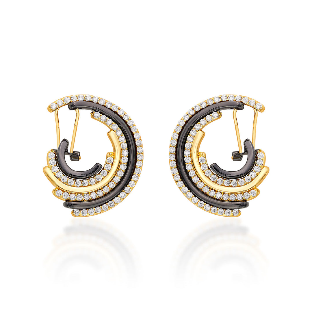Stan Arc Earrings - Isharya | Modern Indian Jewelry