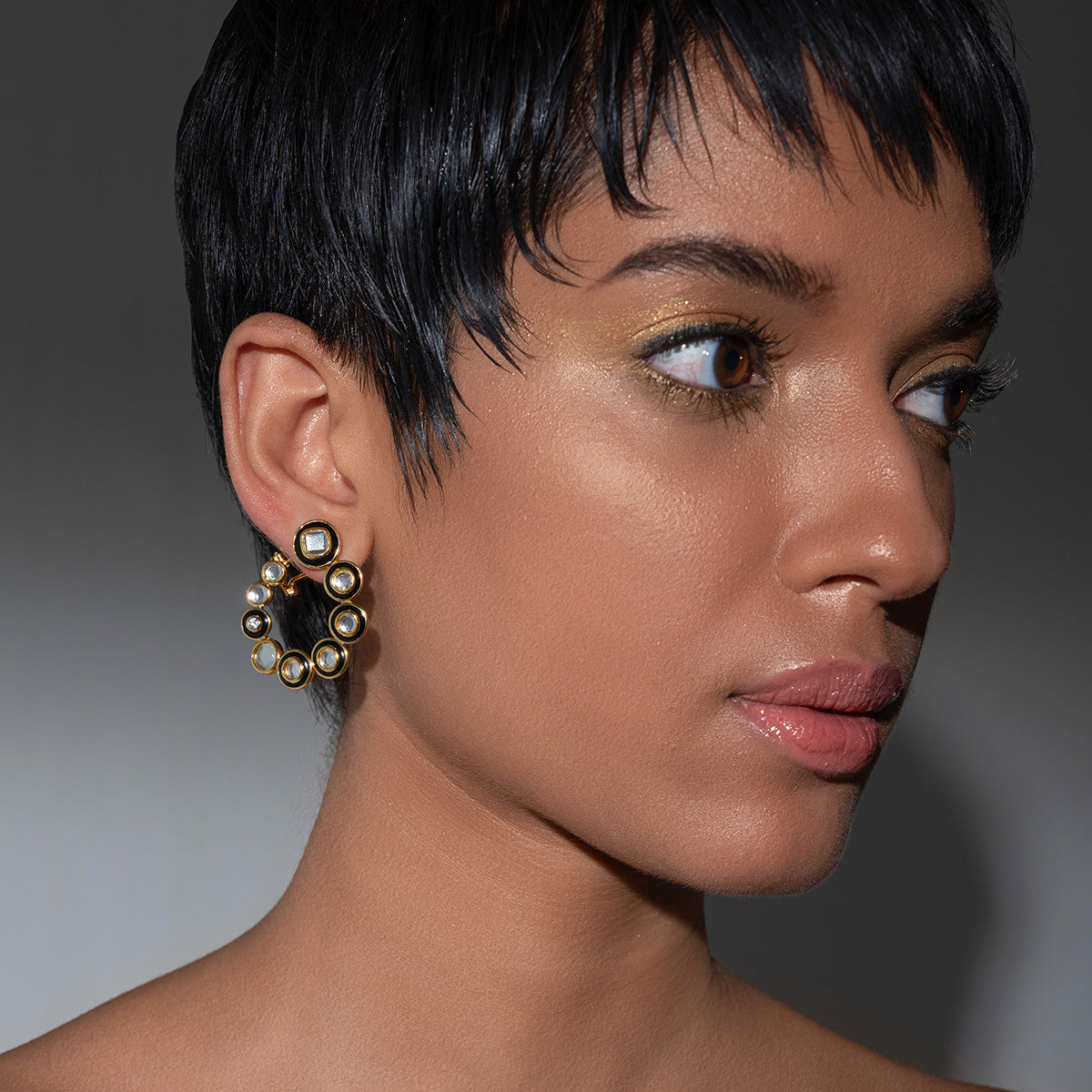 Savage Mirror Earrings - Isharya | Modern Indian Jewelry