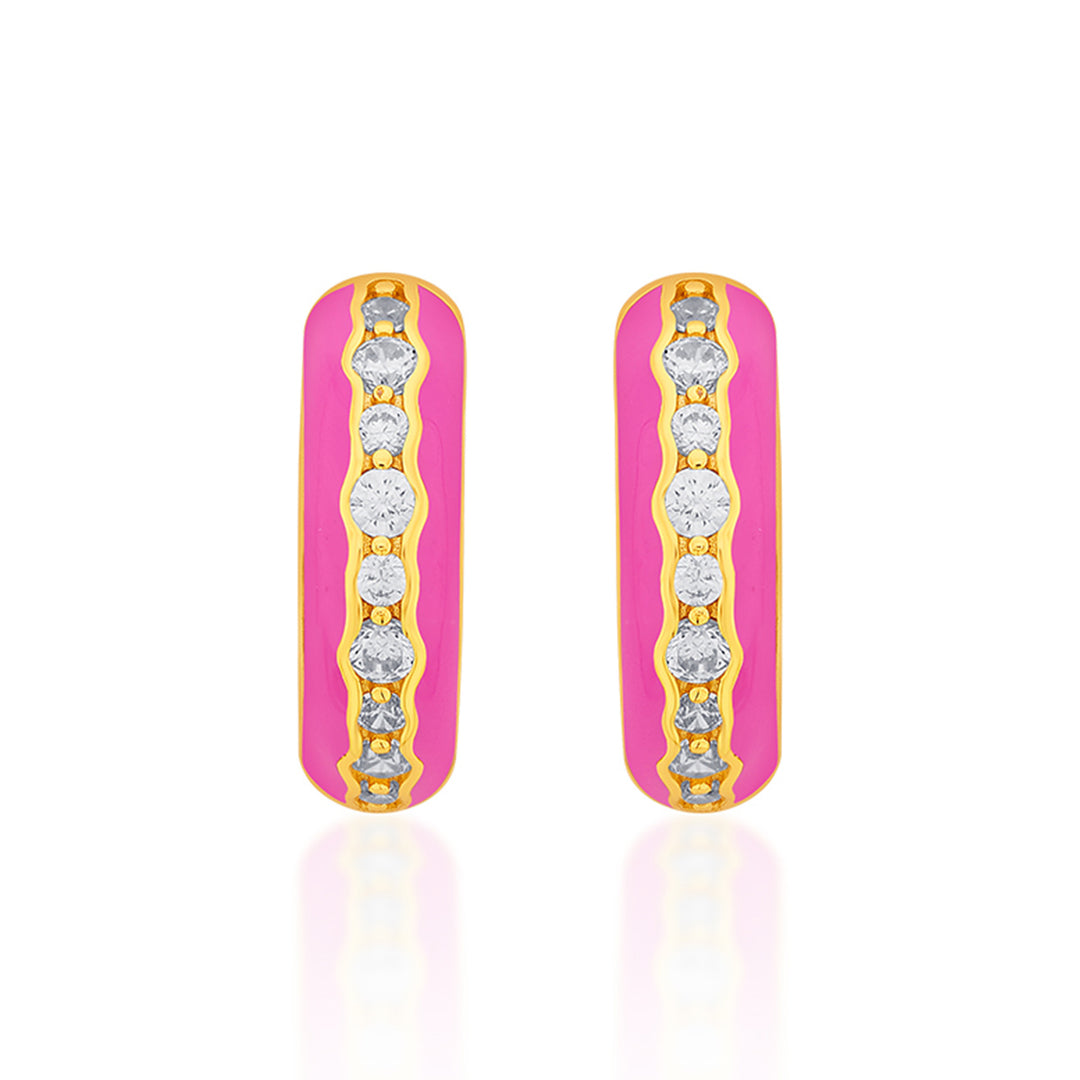 Rani Pink Hoop Earrings