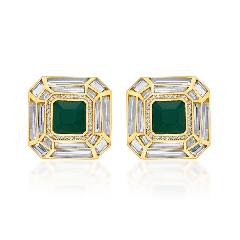 Fiesta Hydro Emerald Studs Earrings