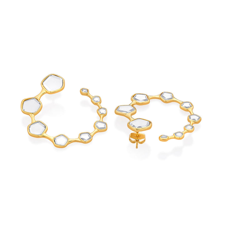 Glimmer Orange Peel Earrings - Isharya | Modern Indian Jewelry