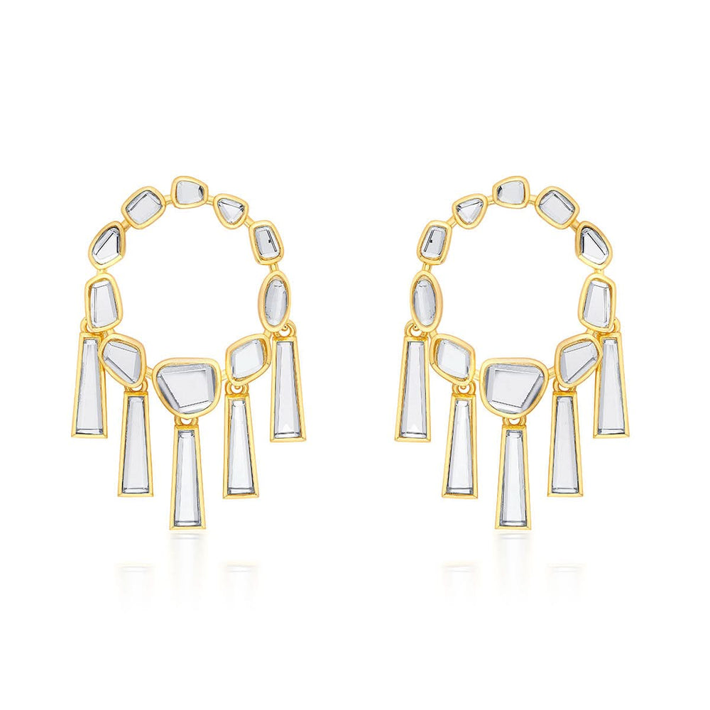 Fête Mirror Chandbali Earrings
