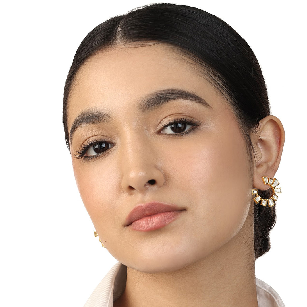Fête Mirror Starburst Earrings - Isharya | Modern Indian Jewelry