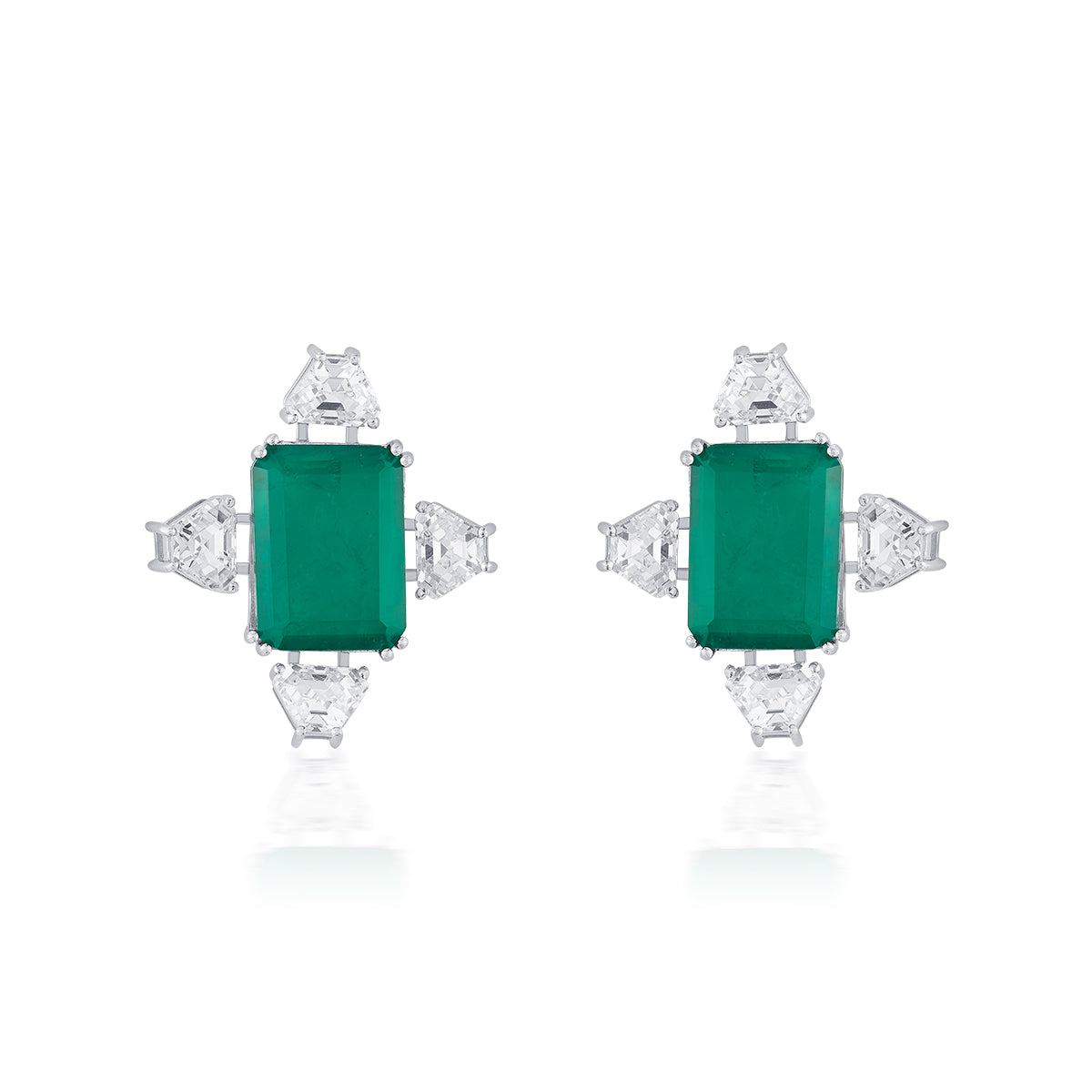 Natural Emerald Earrings For Women Anniversary Gift Fine Jewelry 925  Sterling Silver 4*6mm Gemstones - Stud Earrings - AliExpress