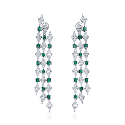 Provence 925 Silver Waterfall Earrings - Isharya | Modern Indian Jewelry