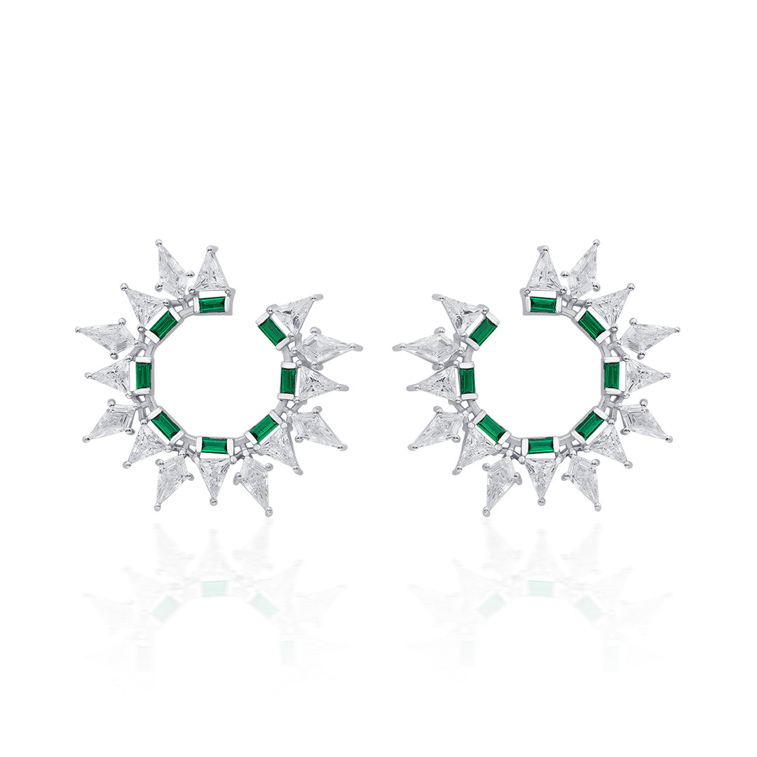 Provence 925 Silver Spike Earrings - Isharya | Modern Indian Jewelry
