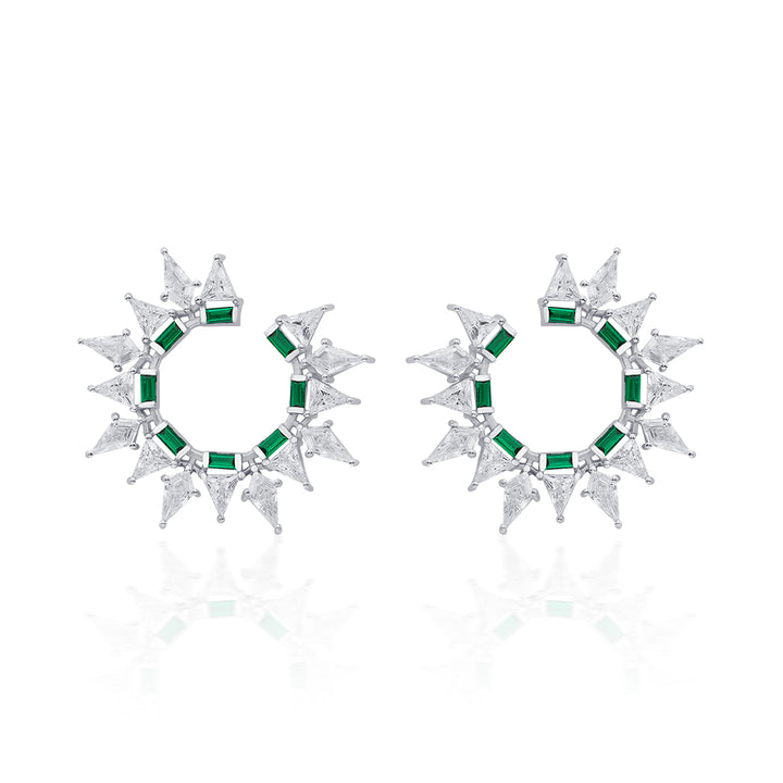 Provence 925 Silver Spike Earrings - Isharya | Modern Indian Jewelry