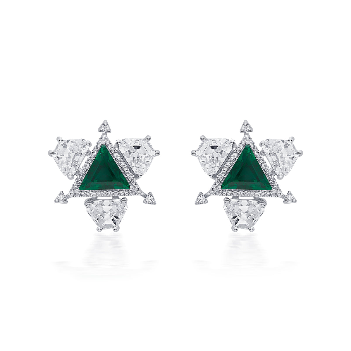 Emerald Earring | Stud Earrings - 1.0ctw 5.0mm Round Earring Real 18k Gold  Stud Women - Aliexpress