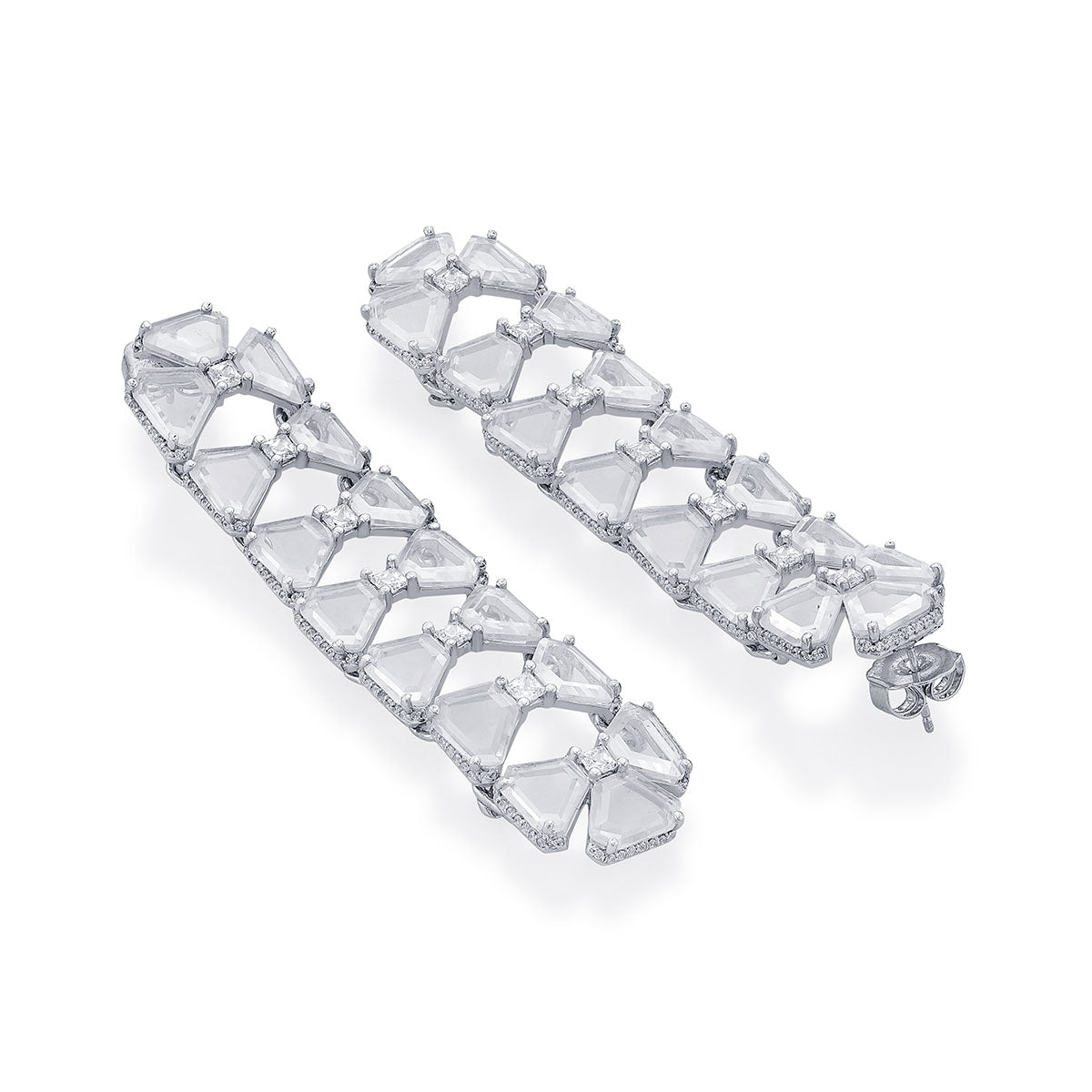 Bahamas 925 Silver Duster Earrings - Isharya | Modern Indian Jewelry
