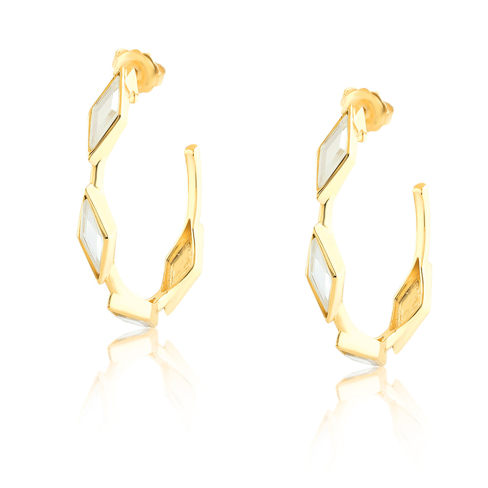 Lumen Mirror Hoop Earrings