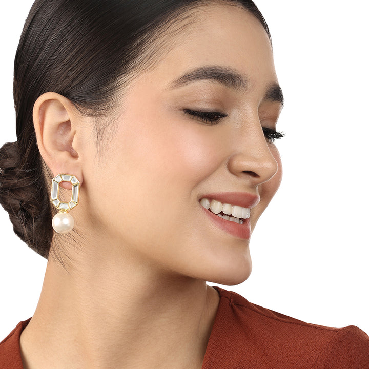 Lumen Perla Mismatched Earrings - Isharya | Modern Indian Jewelry