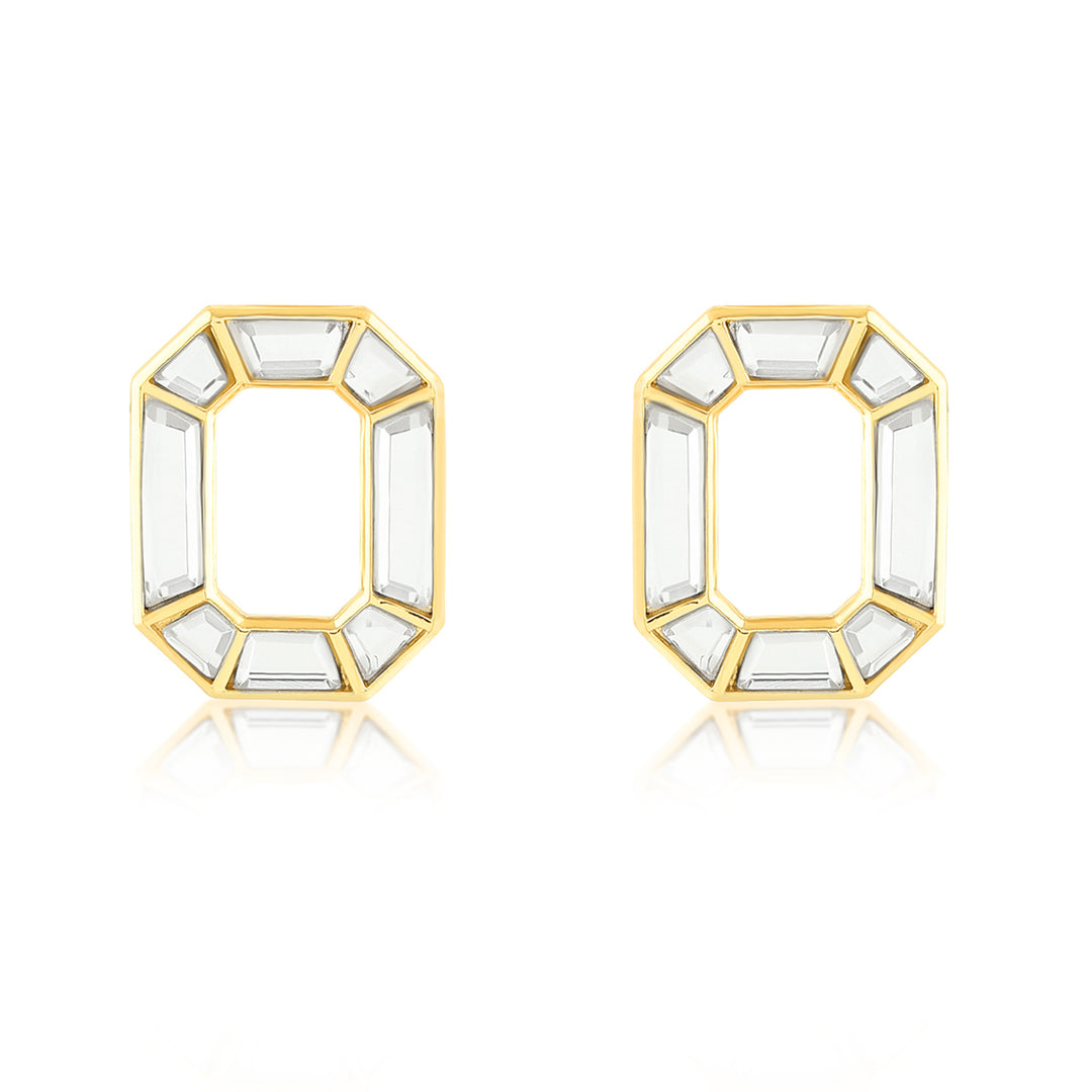 Lumen Gold Square Earrings