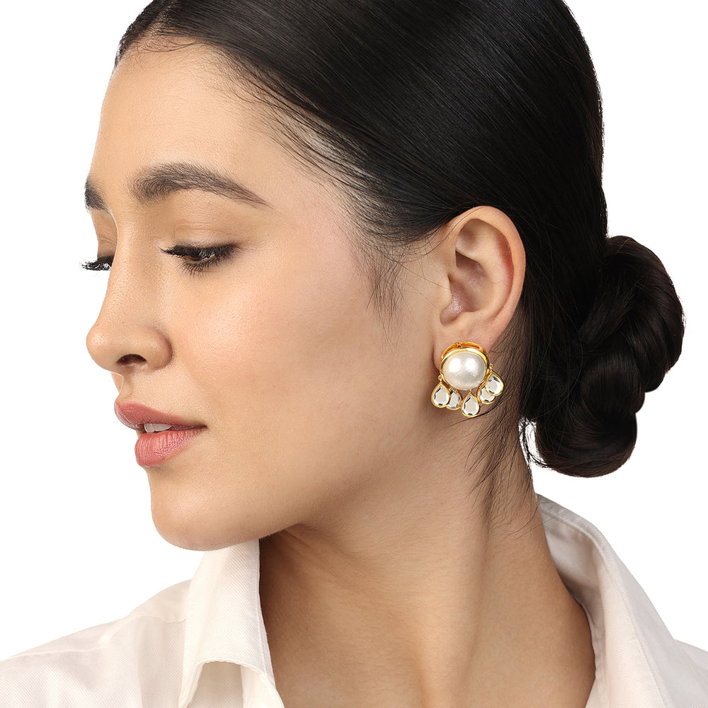 Pearl Chandbali Earrings - Isharya | Modern Indian Jewelry