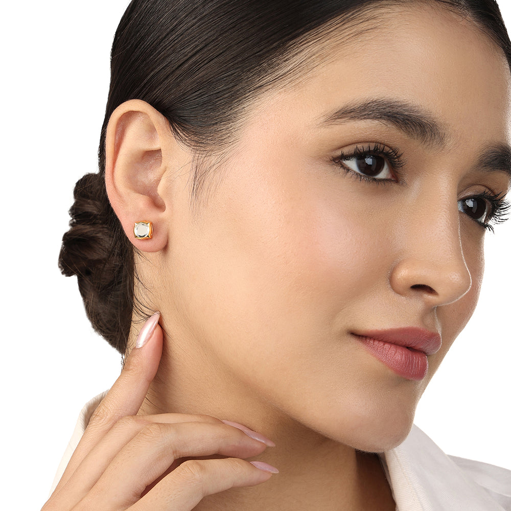 Amina Enamel Mirror Earrings