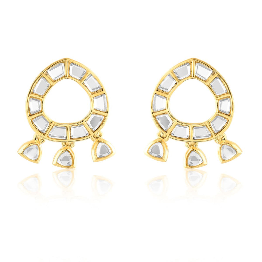 Lumen Chandbali Mirror Earrings