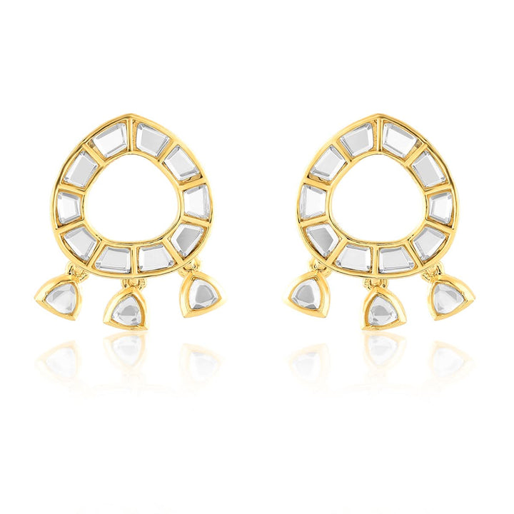 Lumen Chandbali Mirror Earrings