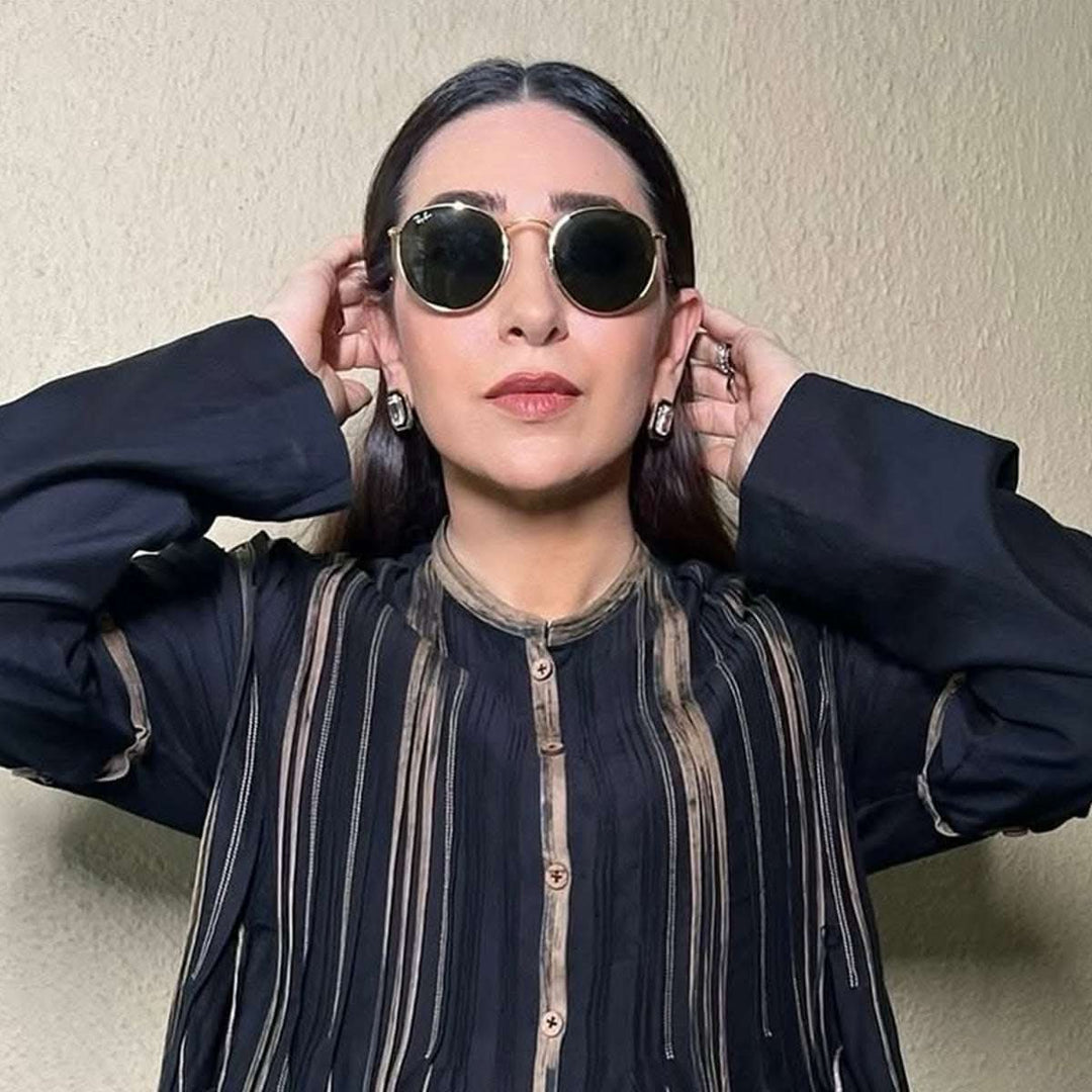 Karishma Kapoor Chrome Octa Crystal Studs