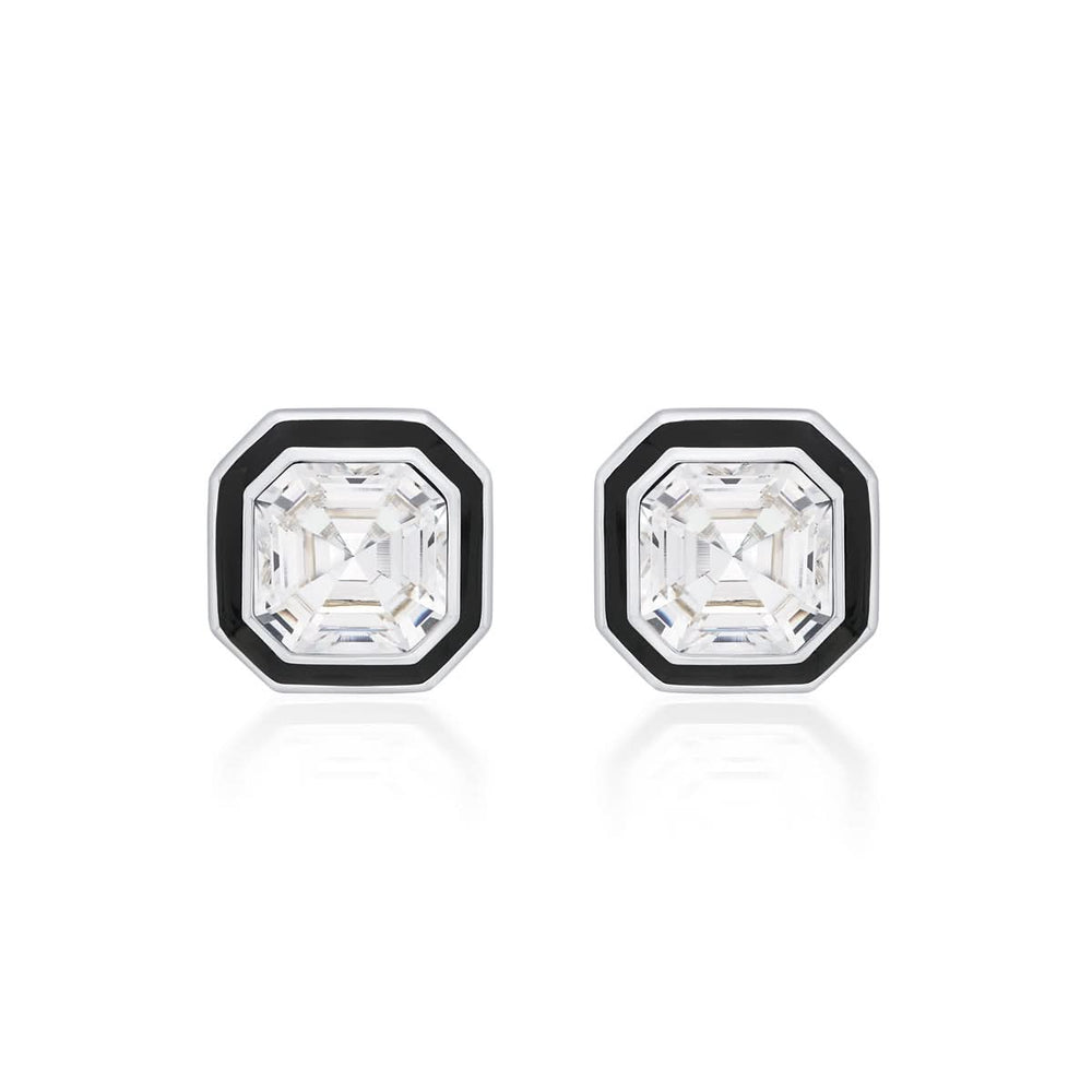 Karishma Kapoor Chrome Octa Crystal Studs