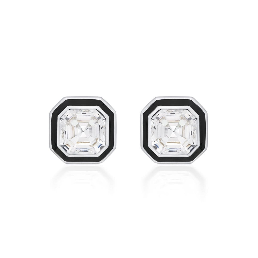Karishma Kapoor Chrome Octa Crystal Studs