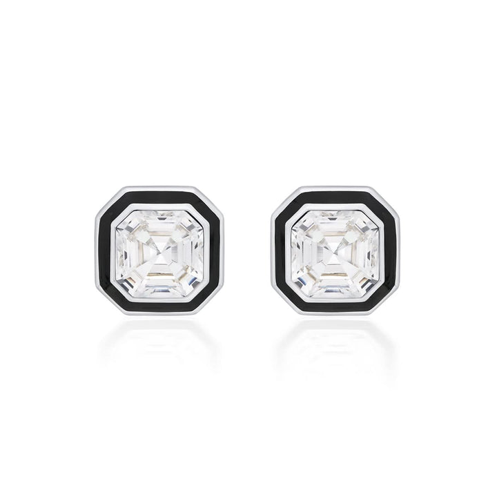 Karishma Kapoor Chrome Octa Crystal Studs